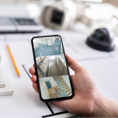 Las Cruces security camera feed on cell phone